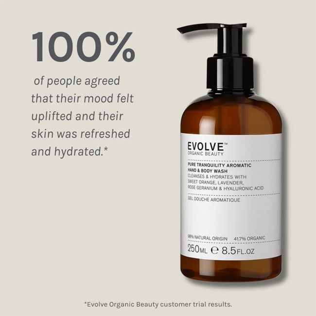 Evolve Beauty's Pure Tranquility Aromatic natural Hand & Body Wash Cosmetic