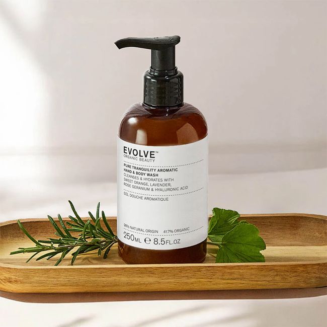 Evolve Beauty's Pure Tranquility Aromatic natural Hand & Body Wash Lifestyle