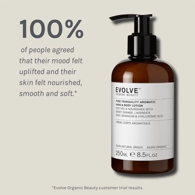 Evolve Beauty's Pure Tranquility Aromatic Hand & organic Body Lotion Cosmetic