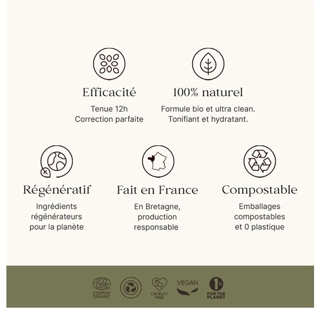 Fond de teint naturel correcteur Eclo Beauty