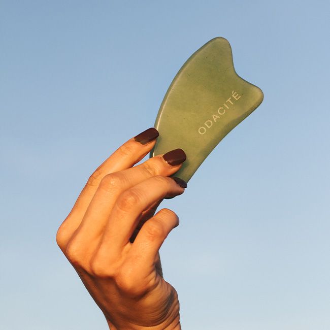 Gua Sha crystal aventurine verte Odacité