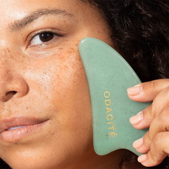 Gua Sha crystal aventurine verte Odacité