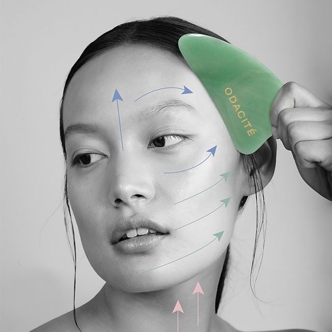 Gua Sha crystal aventurine verte Odacité