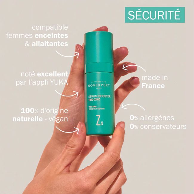 Soin anti imperfection sérum booster trio-zinc Novexpert