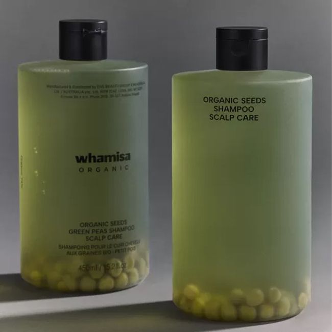 Shampoing naturel cuir chevelu aux petits pois bio fermentes Whamisa Shampoing naturel cuir chevelu aux petits pois bio fermentes Whamisa