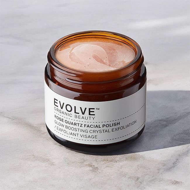 Gommage visage bio Rose Quartz Evolve Beauty