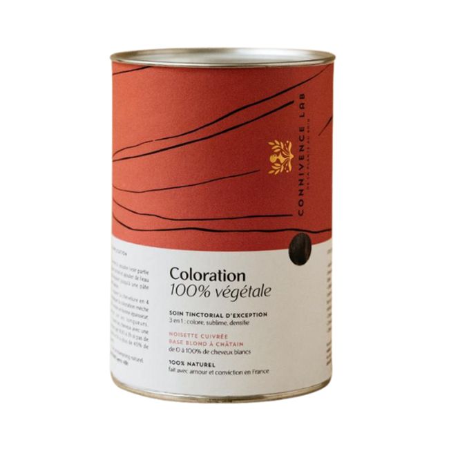 Coloration végétale noisette cuivrée naturel Connivence Lab