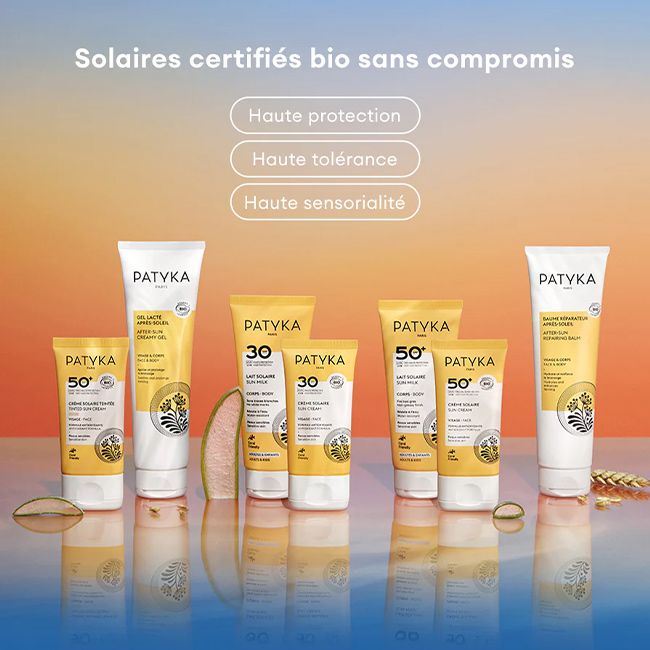 Crème solaire bio teintée-visage SPF50 Patyka