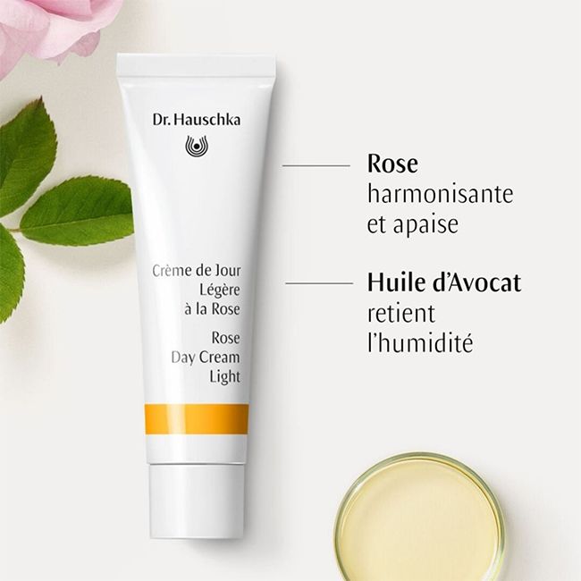 Crème visage bio de jour légère à la rose Dr Hauschka