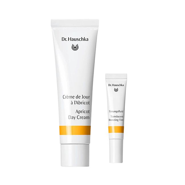 Coffret soin duo crème de jour à l'abricot émulsion teintée offerte Dr Hauschka