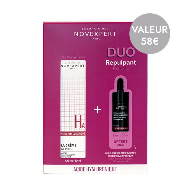 Coffret soin duo repulpant acide hyaluronique Novexpert