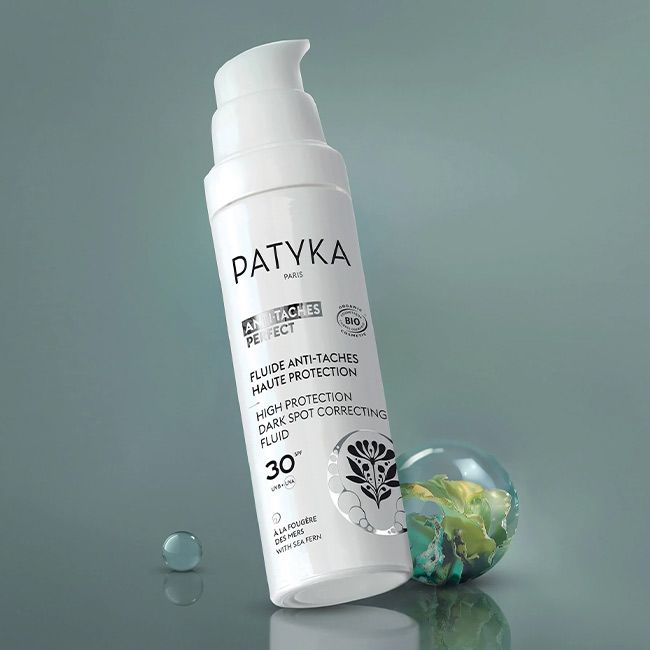 Crème solaire bio fluide anti-taches haute protection spf30 Patyka