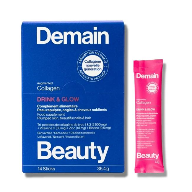 Compléments alimentaire naturel collagène Drink and Glow Demain Beauty