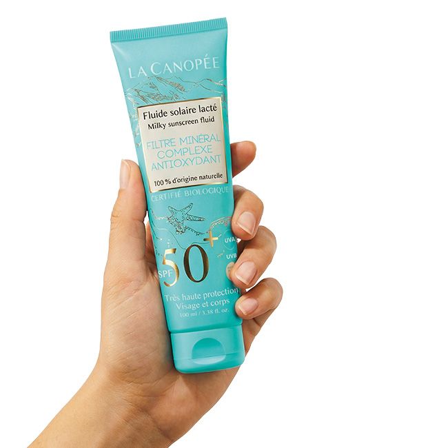Crème solaire bio fluide lacte SPF 50+ La Canopée