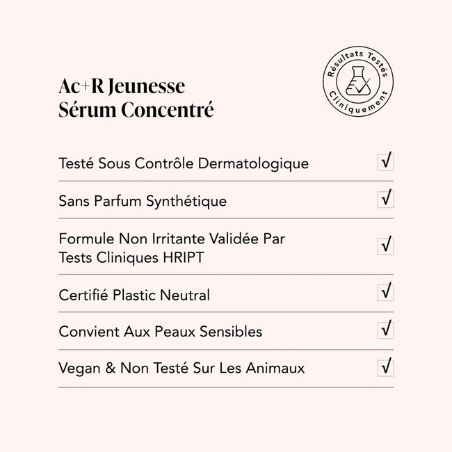 Sérum visage naturel Éclat Jeunesse Ac + R Odacité