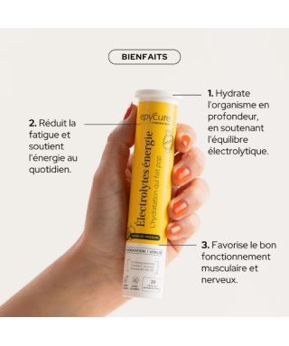 Électrolytes Énergie Mangue Passion - 20 pastilles
