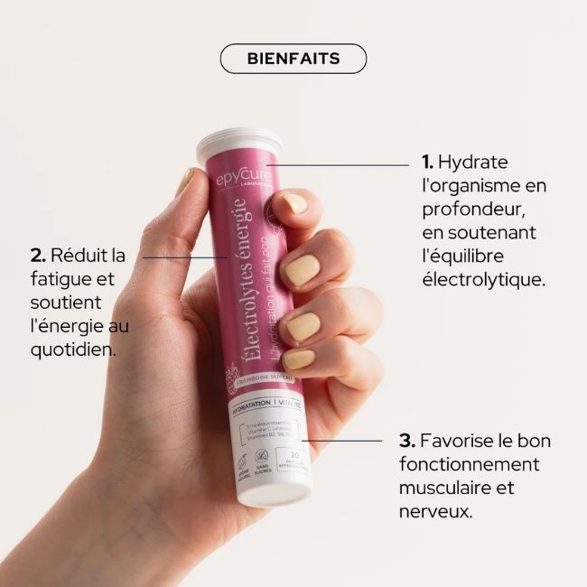 Electrolytes goût framboise sureau Epycure