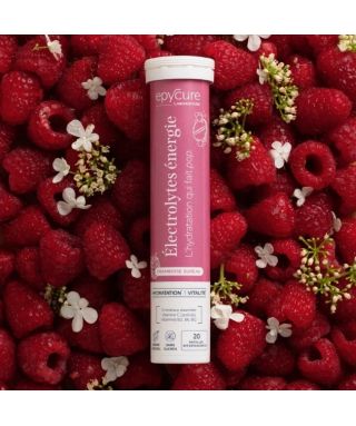 Électrolytes Énergie Framboise Sureau - 20 pastilles