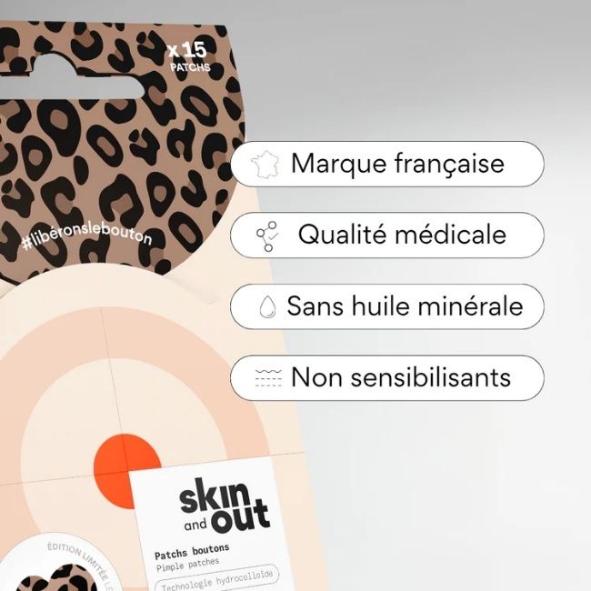 Patchs boutons léopard Skin and Out