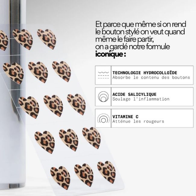 Patchs boutons léopard Skin and Out