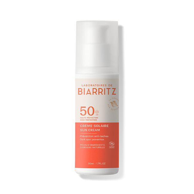 Crème solaire bio visage SPF50 Laboiratoires de Biarritz