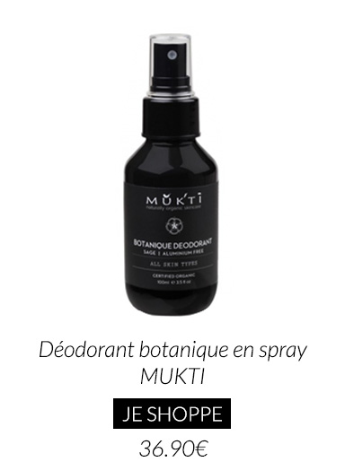 Déodorant bio naturel botanique en spray Mukti