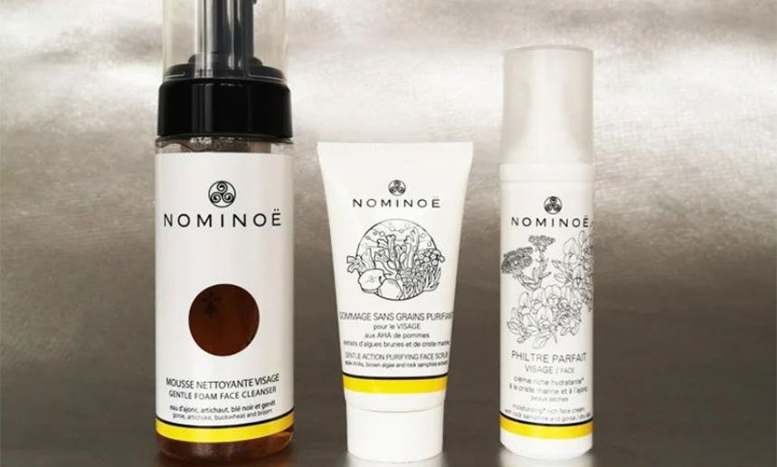 Our Nominoe organic cosmetics selection
